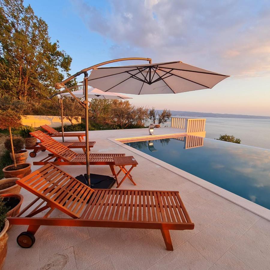 Sea View Luxury Apart Hotel Villa Conte With Swiming Pool And Romantic Spa Podstrana Kültér fotó