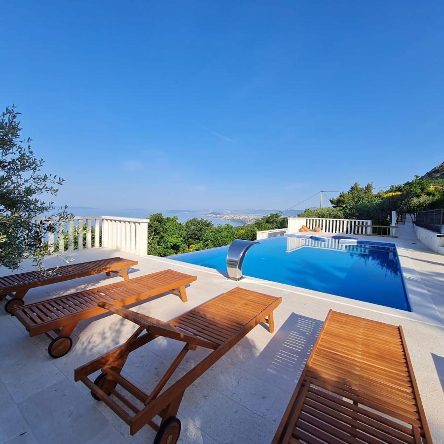 Sea View Luxury Apart Hotel Villa Conte With Swiming Pool And Romantic Spa Podstrana Kültér fotó
