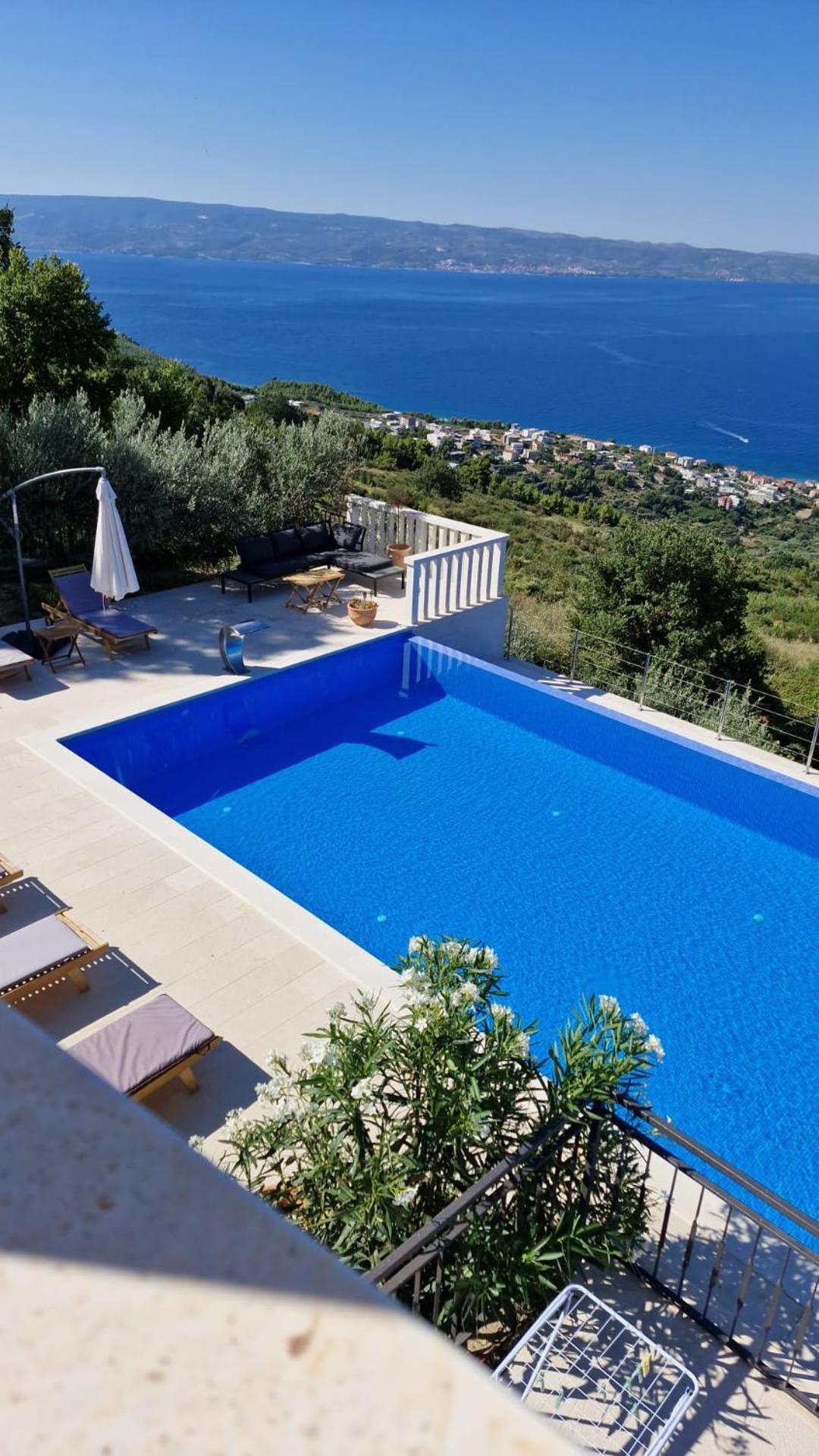 Sea View Luxury Apart Hotel Villa Conte With Swiming Pool And Romantic Spa Podstrana Kültér fotó