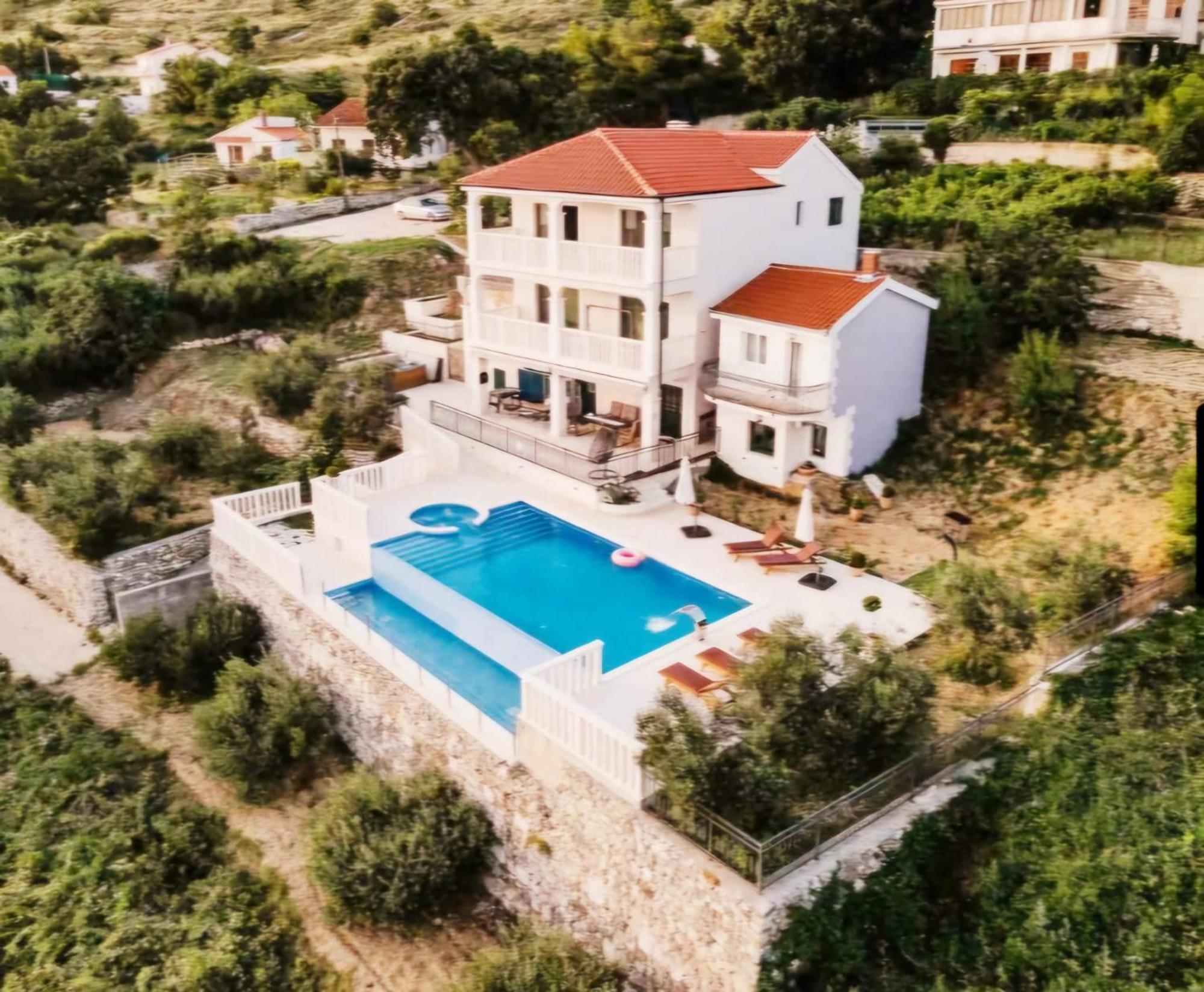 Sea View Luxury Apart Hotel Villa Conte With Swiming Pool And Romantic Spa Podstrana Kültér fotó